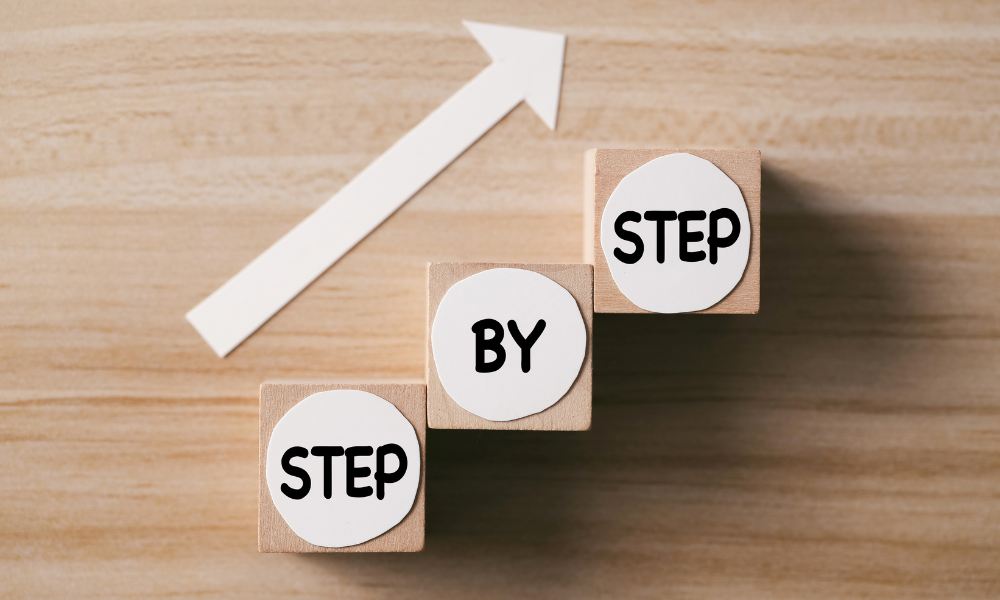 step by stepで積み上げる